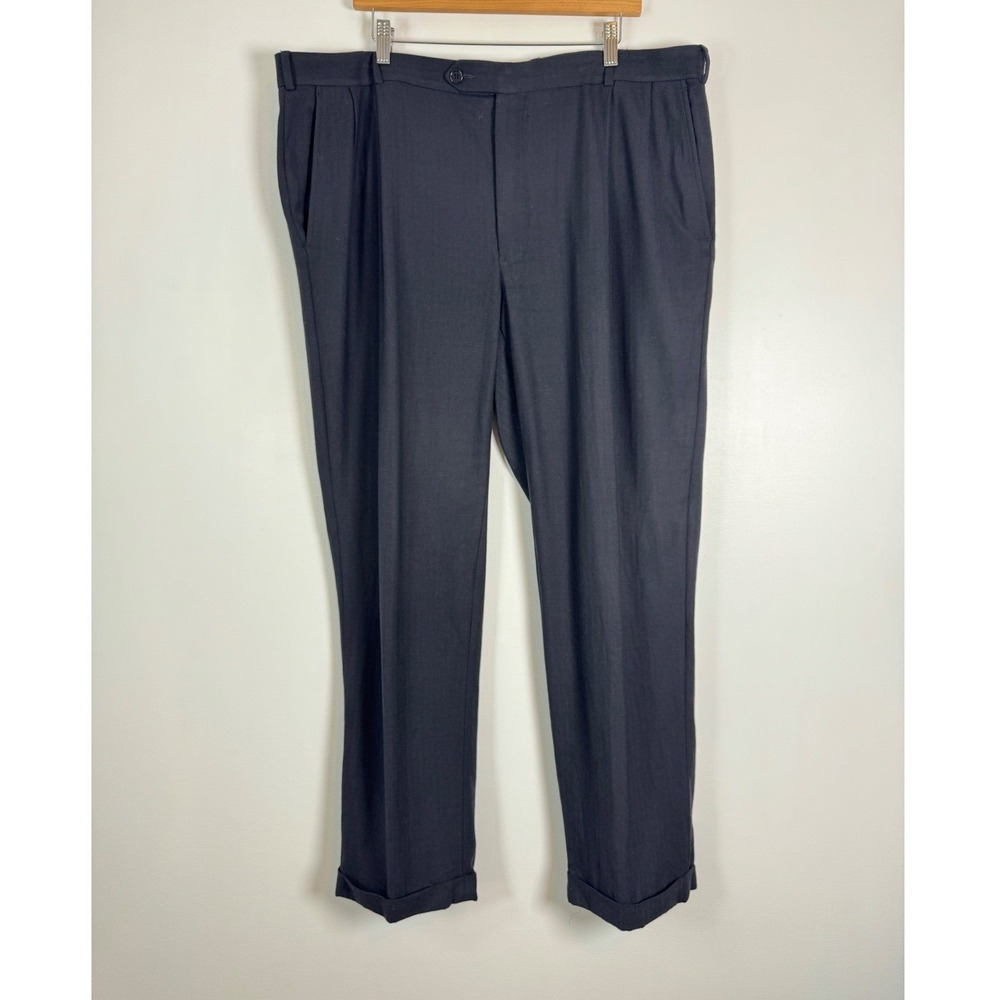 Classic Brooks Brothers 346 Mens 42x31 Brown Dress Pants Wool Stretch Cuffed